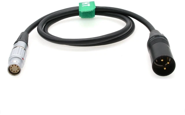 Main image of 24V Power Cable XLR 3 Pin to 8 Pin for ARRI Alexa 35, Mini, Amira, Alexa Mini LF Camera (XLR3M 1m, Straight 8-Pin)