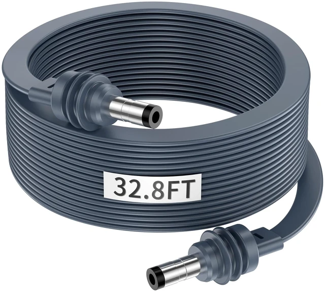 Main image of Starlink Mini Power Cable 32.8FT/10M, Flat DC5521 Replacement Power Cord for Starlink Mini, Waterproof Outdoor DC Charging Cable, 100W Efficient Power Transmission, Gray