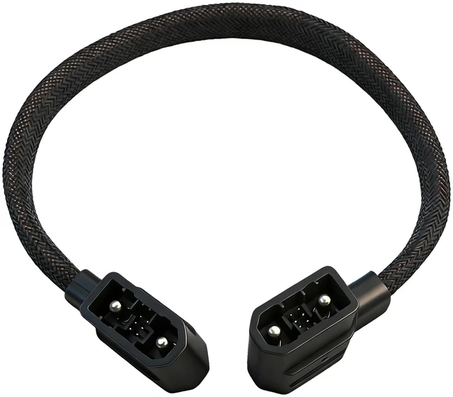 Main image of for EcoFlow Extra Battery Power Cord - 40 Inch Gray Braided Connection Cable for Delta Max/Delta 2/Delta 3 Series & Wave 2/3, Incompatible with Pro/Pro 3/Ultra/3 Max