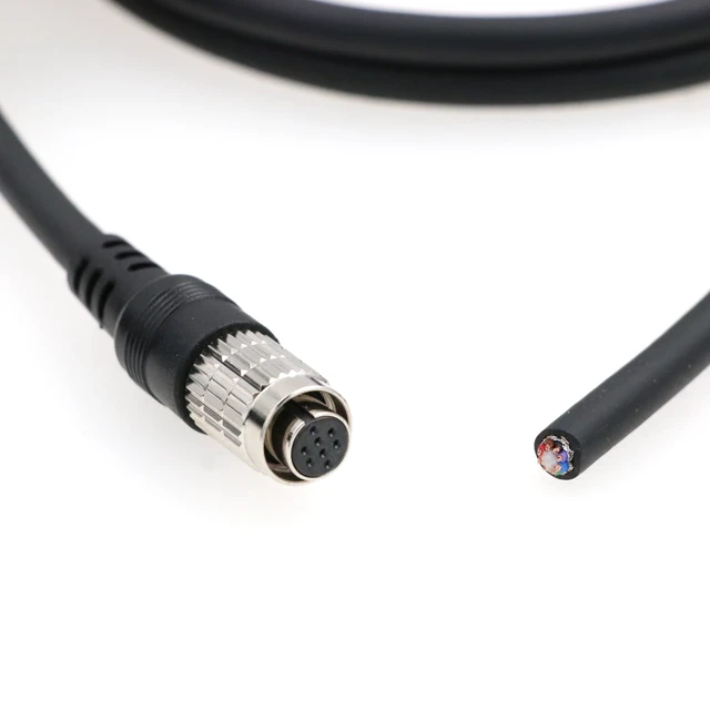 Alt view image 2 of 5 - Hirose 8 Pin Female to Open End HR25-7TR-8S I/O Power Cable Cable for FLIR Allied Vision Mako GigE CCD DAHENG Imaging Industry Machine Vision Camera (3m/9.8ft)