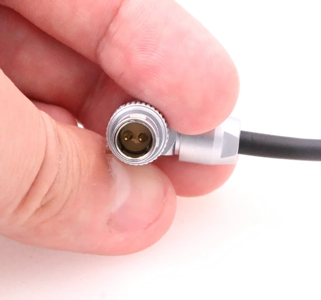 Alt view image 5 of 5 - Rotatable Elbow 2 Pin Male to Locking 2.5 DC Power Cable for ARRI Alexa Classic Z CAM E2 to Atomos Ninja V PIX-E5 PIX-E5H PIX-E7