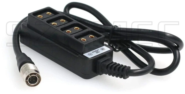 Main image of Hirose 4 Pin 12V Power Out to 4 D tap Splitter P tap Splitter Cable for Sony F5 F55 FS7 Camera (24''inch)