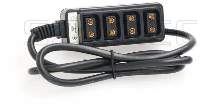 Alt view image 3 of 4 - Hirose 4 Pin 12V Power Out to 4 D tap Splitter P tap Splitter Cable for Sony F5 F55 FS7 Camera (24''inch)