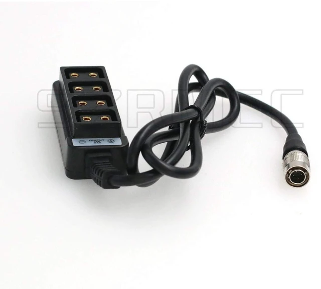 Alt view image 4 of 4 - Hirose 4 Pin 12V Power Out to 4 D tap Splitter P tap Splitter Cable for Sony F5 F55 FS7 Camera (24''inch)
