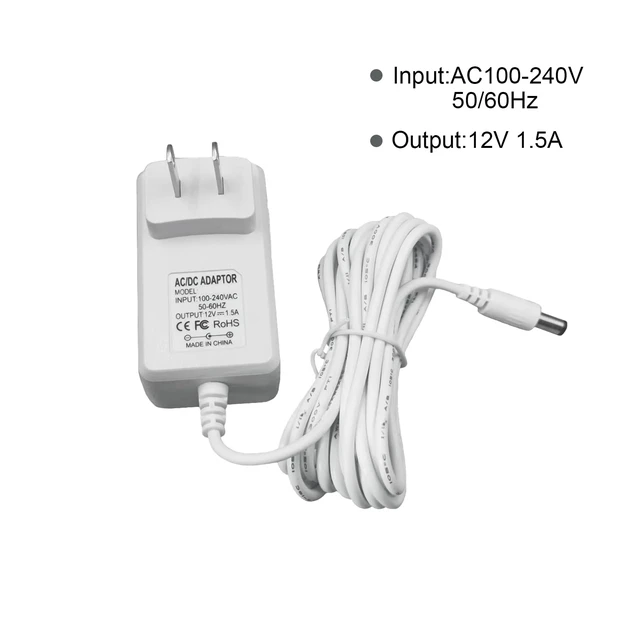 Alt view image 3 of 6 - Power Cord Replacement for Zima Dental Pod&Pod PRO Ultrasonic Cleaner | 12V 1.5A Charger Cord Wire (10 Feet)