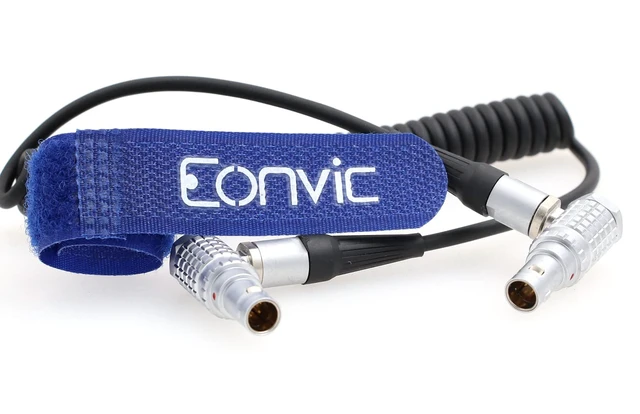 Alt view image 3 of 3 - Coiled Time Code Sound Devices Cable for Zaxcom Denecke Alexa XL-BHL-LL 5pin to 5pin Male Connector (Right Angle 5 pin Coiled Cable)