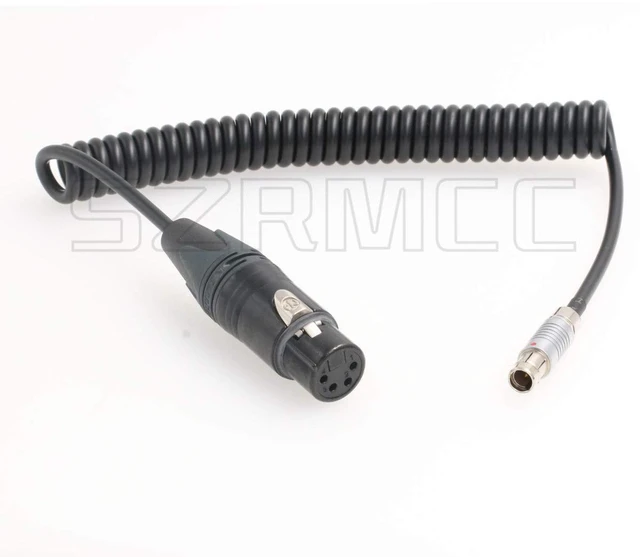 Main image of RS Fischer 3 Pin Male to 4 Pin XLR Female Power Cable for Sony ARRI Alexa Camera to TVlogic LVM-170A Monitor,SmallHD 1303 Monitor