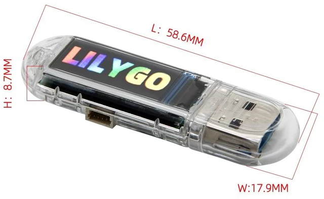 Alt view image 7 of 7 - T-Dongle-S3 ESP32-S3 TTGO Development Board | 0.96 inch ST7735 LCD Display,TF Card
