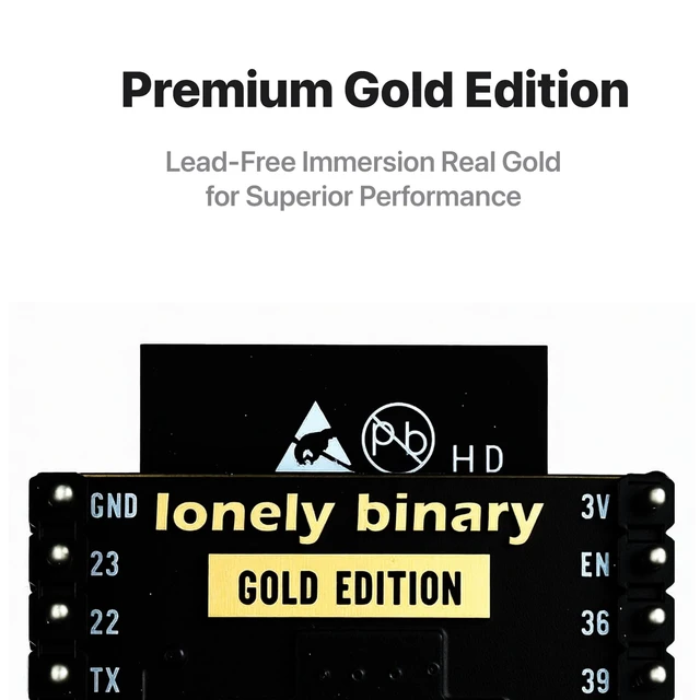 Alt view image 2 of 7 - 3-Pack ESP32 Gold WiFi BT 3 Expansion Bases for C++ | Dual Core WiFi Bluetooth MCU, Screw & Non-Screw Expansion Boards, Type C Compatible with C++