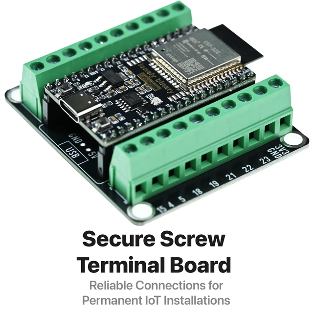 Alt view image 3 of 7 - 3-Pack ESP32 Gold WiFi BT 3 Expansion Bases for C++ | Dual Core WiFi Bluetooth MCU, Screw & Non-Screw Expansion Boards, Type C Compatible with C++