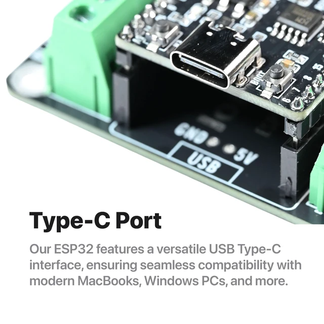 Alt view image 7 of 7 - 3-Pack ESP32 Gold WiFi BT 3 Expansion Bases for C++ | Dual Core WiFi Bluetooth MCU, Screw & Non-Screw Expansion Boards, Type C Compatible with C++