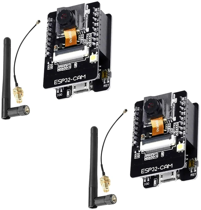 Main image of 2 Pcs ESP32 CAM Development Board,OV3660 Camera for ESP32-CAM MB Micro USB WiFi/Bluetooth Development Board,DC 5V Dual Core Development Board with 2.5G Antennas IPEX, TF Card Module