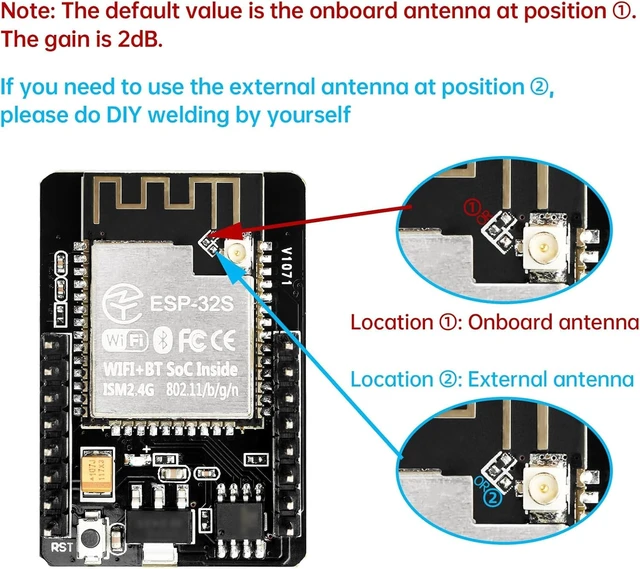Alt view image 3 of 7 - 2 Pcs ESP32 CAM Development Board,OV3660 Camera for ESP32-CAM MB Micro USB WiFi/Bluetooth Development Board,DC 5V Dual Core Development Board with 2.5G Antennas IPEX, TF Card Module