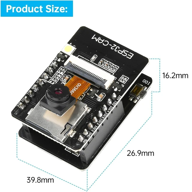 Alt view image 5 of 7 - 2 Pcs ESP32 CAM Development Board,OV3660 Camera for ESP32-CAM MB Micro USB WiFi/Bluetooth Development Board,DC 5V Dual Core Development Board with 2.5G Antennas IPEX, TF Card Module
