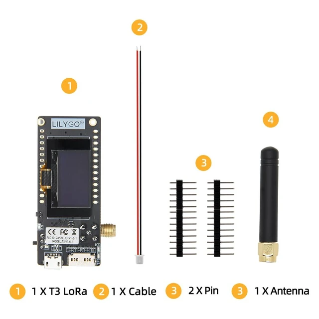 Alt view image 6 of 7 - LoRa32 433Mhz ESP32 TTGO Development Board | 0.96 Inch OLED