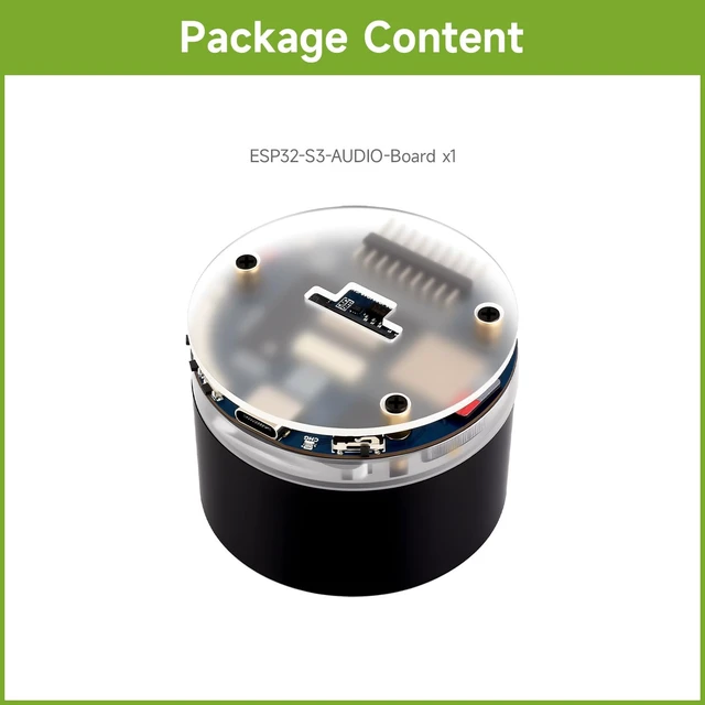 Alt view image 3 of 7 - ESP32-S3 AI Smart Speaker Development Board, Dual Microphones, Noise Reduction, RGB Lighting, External Display & Camera Support