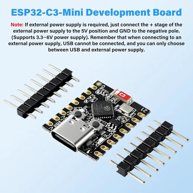 Alt view image 4 of 6 - 4Pcs ESP32-C3 Mini Development Board,ESP32 Supermini Board with WiFi/Bluetooth 5.0 ESP32 Mini Module, RISC-V 32-bit CPU, 160MHz, 400KB SRAM, Ideal for IoT Arduin0 Wearables & Smart Home(4-Pack)