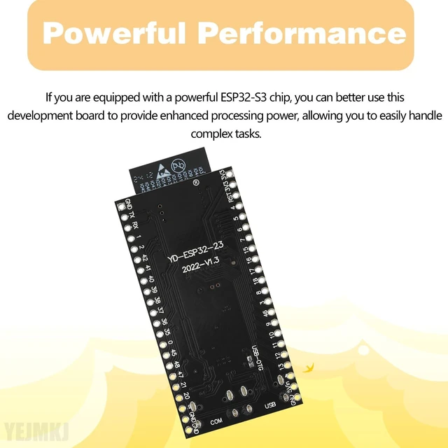 Alt view image 3 of 6 - 3pcs ESP32 S3 Development Board N16R8 ESP WROOM 32 S3 WiFi+Bluetooth | IoT Type-C Core Board Development Hat WiFi + Bluetooth MCU Module, Dual Type-C ESP32-S3 DevKitC 1
