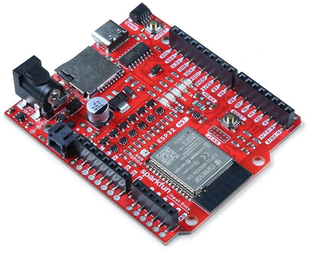 Main image of IoT RedBoard - ESP32 Development Board -ESP32 WROOM MCU Module USB-C Connector Qwiic Connector MicroSD Card -ESP32 Dimensions: 2.3in x 2.7in x 1.08in