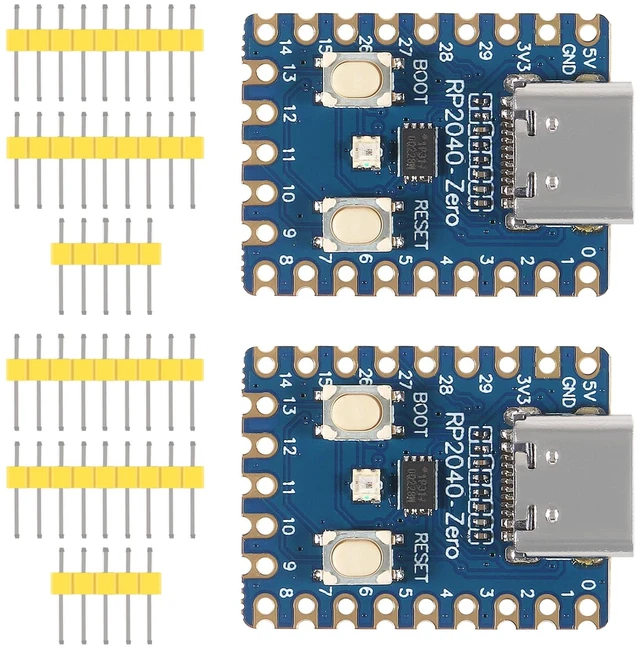 Main image of 2PCS RP2040-Zero RP2040 Microcontroller PICO Development Board Dual-core 264KB Cortex M0+ Processor 2MB Flash Micro Controller