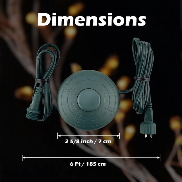 Alt view image 5 of 6 - Lights Mode Power Cord for Christmas X-Mas Tree Lights, Holiday Lighting, LED String Light 1/2in TS-LU6W TS-LU13W TS-8W29V TS-13W29V TS-18W28V TS-20WL12V TS-26W29V TS-48W29V (8 Light Modes)