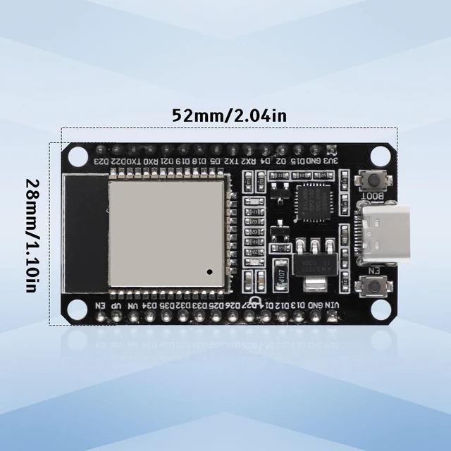 Alt view image 6 of 7 - 3 Pack ESP32 Development Boards with Type-C Cables, 30-Pin WiFi + Bluetooth Dual Core ESP-32 Microcontroller, CP2102 Chip, Compatible with Arduino IDE for IoT Smart Home & DIY Projects