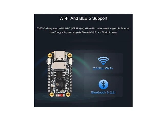 Alt view image 3 of 7 - ESP32-S3 1.47inch LCD Display Development Board Type B,262K Color Display | 172×320 Resolution Screen,16MB Flash,8MB PSRAM,Supports 2.4GHz Wi-Fi and BLE 5, Run GUI programs LVGL