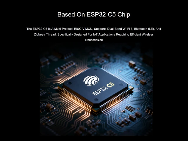Alt view image 3 of 7 - ESP32-C5 5GHz/2.4GHz Dual-Band Wi-Fi 6 Dev Board, Based on ESP32-C5-WROOM-1 Module, 240MHz RISC-V Processor, Supports BLE 5 / Thread/Zigbee Wireless Communications, 16MB Flash, 8MB PSRAM