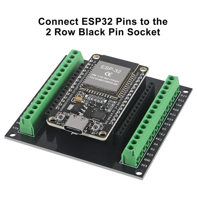 Alt view image 3 of 6 - 3Set ESP32 CP2102 Type C 30pin Development Board GPIO Breakout Board Type-C USB Dual Interface ESP32 Shield 30P WiFi+Bluetooth Dual Core ESP-32 Expansion Board