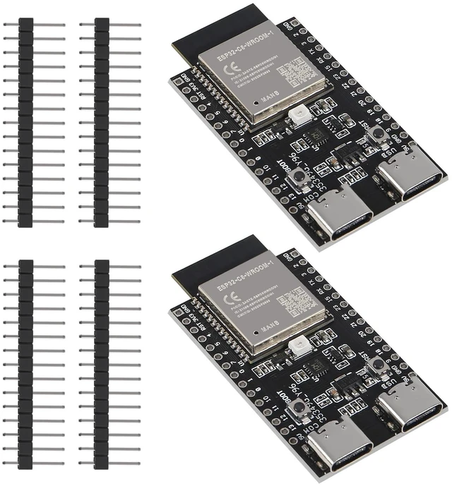 Main image of 2Pcs ESP32-C6-1 ESP32-C6 ESP32-C6-1-N8 Development Board ESP32-C6-DevKitM-1 Dual Core Type-C Board MCU Module Integrates Complete Wi-Fi and BLE for Internet of Things