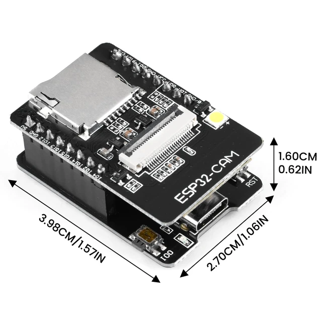 Alt view image 2 of 6 - 2Pcs ESP32-CAM-MB Development Board Type-C to Serial Port CH340G ESP32 Board with 2MP OV2640 Camera Module 8MB PSRAM Dual Module