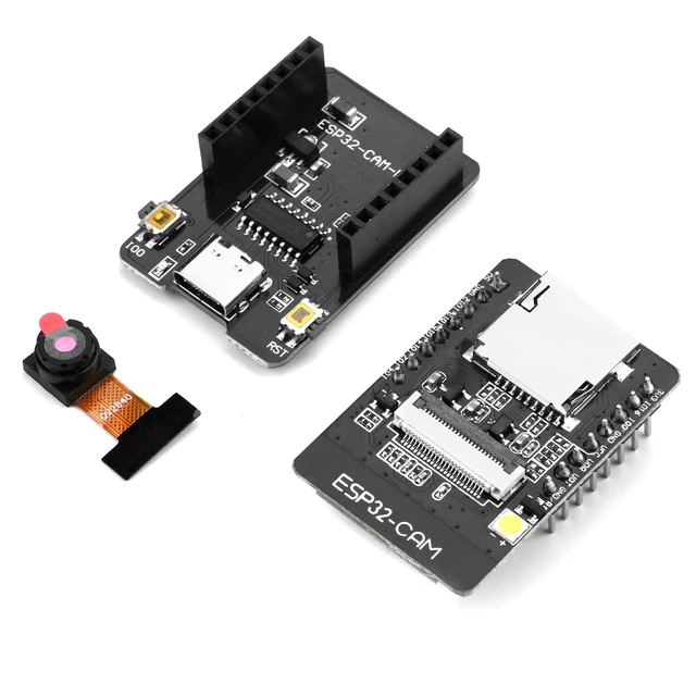 Alt view image 6 of 6 - 2Pcs ESP32-CAM-MB Development Board Type-C to Serial Port CH340G ESP32 Board with 2MP OV2640 Camera Module 8MB PSRAM Dual Module
