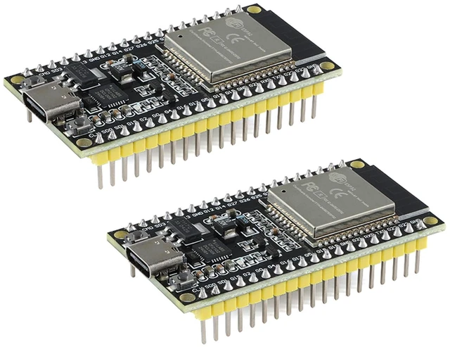 Main image of 2Pcs ESP32 38Pin Development Board CP2102 Wireless WiFi Bluetooth Dual Core IoT Smart Home Module USB Type-C Interface