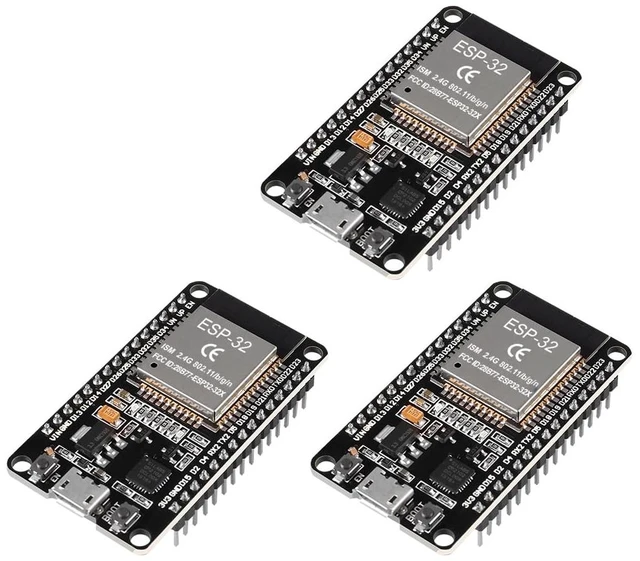 Main image of 3PCS ESP32 ESP-32S WiFi Development Board NodeMCU ESP-32 Microcontroller 2.4GHz Dual-Core WiFi Bluetooth Processor Integrated Chip CP2102
