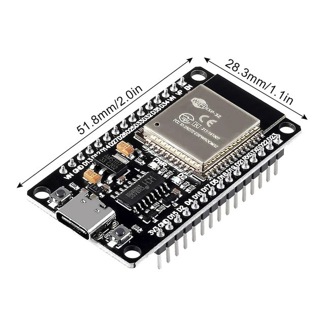 Alt view image 6 of 6 - 5PCS ESP32 Type C 30Pin Development Board ESP32S Type-C USB WiFi + Bluetooth ESP-32 CH340 2.4GHz Dual Core WiFi NodeMCU Processor Microcontroller