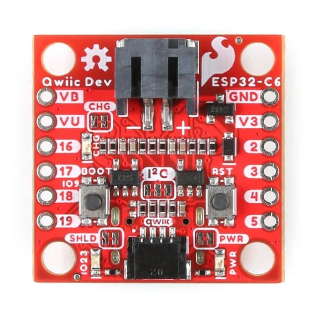 Alt view image 3 of 7 - Qwiic Pocket Development Board - ESP32-C6 Mini-1 Module, Including a USB-C Connector, Qwiic Connector, 2-pin JST Battery Connector, Board Dimensions: (Inches) 1" x 1"