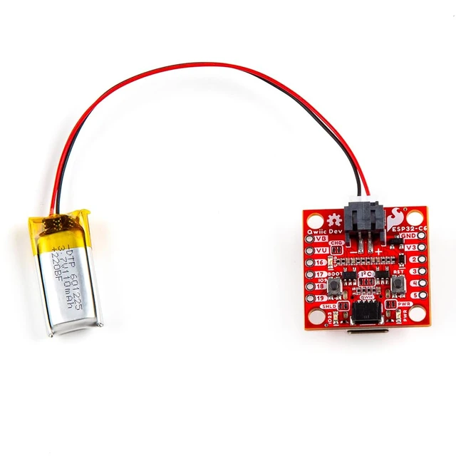 Alt view image 5 of 7 - Qwiic Pocket Development Board - ESP32-C6 Mini-1 Module, Including a USB-C Connector, Qwiic Connector, 2-pin JST Battery Connector, Board Dimensions: (Inches) 1" x 1"