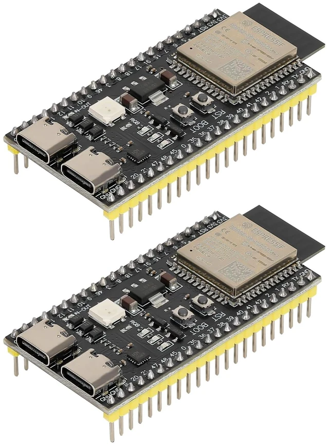 Main image of 2pcs ESP32 S3 Development Board ESP32-S3-DevKitC-1-N16R8 MCU Module | Dual Type-C WiFi + Bluetooth ESP32-S3-WROOM-1 Cores Microcontroller Processor Integrates Complete Wi-Fi and BLE Functions