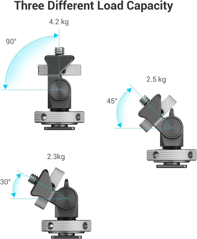 Alt view image 7 of 7 - SmallRig Field Monitor Mount Holder with Cold Shoe Mount | for 5" and 7" Monitor, Swivel and Tilt Adjustable