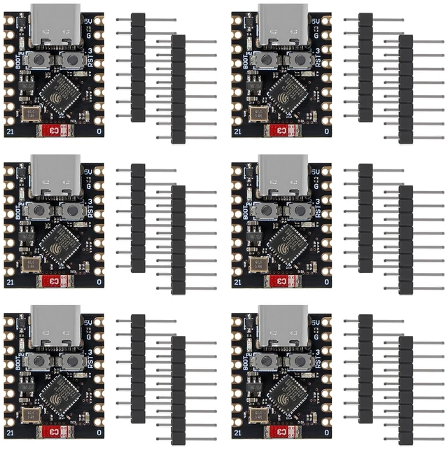 Main image of ESP32-C3 Mini Development Board, 4MB Flash Core Board RISC-V 32-bit CPU, 160MHz, 400KB SRAM ESP32 Super Mini Development Board ESP32 Development Board WiFi Bluetooth (6PCS ESP32-C3)