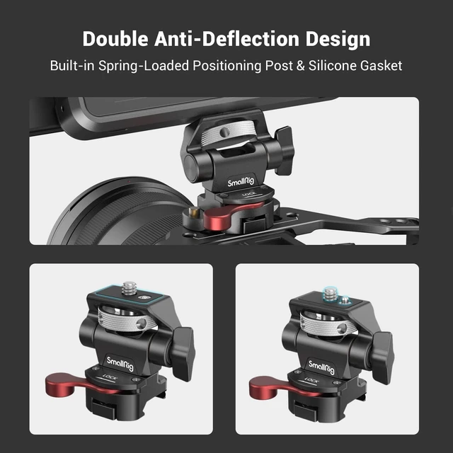 Alt view image 4 of 7 - Field Monitor Mount Holder with NATO Clamp | for 5" and 7" Monitor, Swivel and Tilt Adjustable