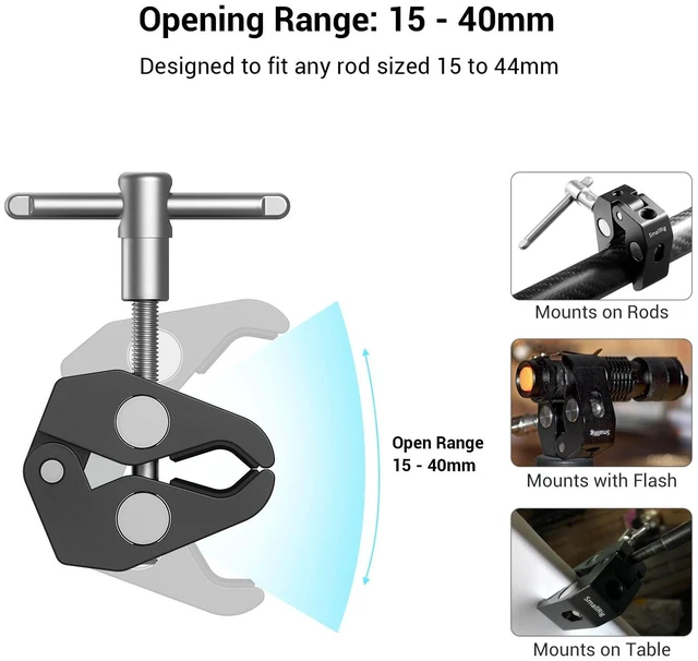 Alt view image 5 of 7 - Super Clamp w/ 1/4" and 3/8" Thread and 5.8 Inches Magic Arm | Adjustable Friction Power Articulating Magic Arm with 1/4" Thread Screw for LCD Monitor/LED Lights - KBUM2730