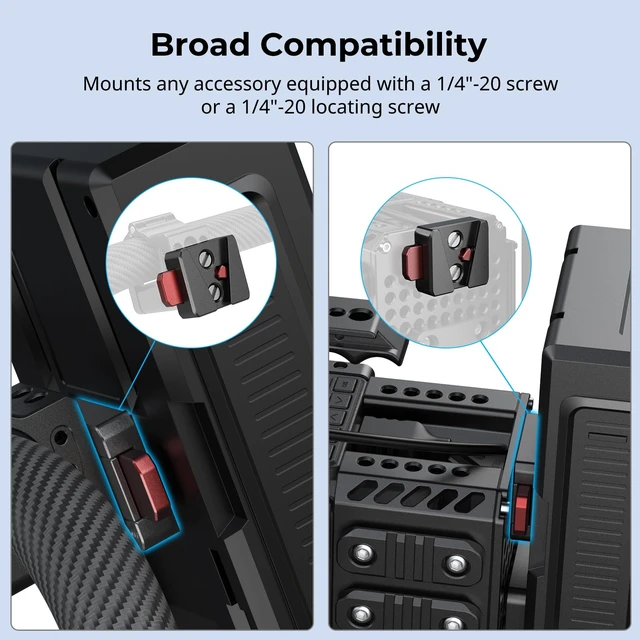 Alt view image 5 of 7 - V Mount Battery Plate, Quick Release Plate with 1/4"-20 Holes | Mini V-Lock Mount Plate Kit, Lightweight for Smallrig V-Mount Battery VB99 SE / VB50 / VB99 / X99, Monitors, Magic Arms