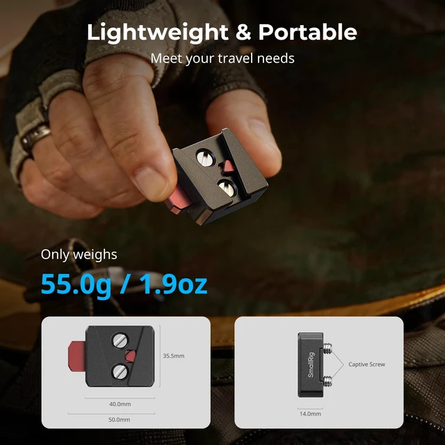 Alt view image 6 of 7 - V Mount Battery Plate, Quick Release Plate with 1/4"-20 Holes | Mini V-Lock Mount Plate Kit, Lightweight for Smallrig V-Mount Battery VB99 SE / VB50 / VB99 / X99, Monitors, Magic Arms
