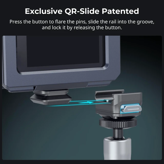 Alt view image 2 of 7 - HawkLock H21 QR Mount Plate Dual-Directio NATO Rail | Anti-Deflection 1/4"-20 Screw, holds up to 11lb for cameras, monitors, action cameras