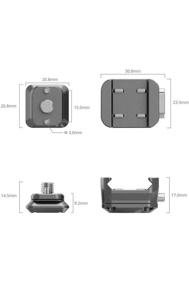 Alt view image 3 of 7 - HawkLock H21 QR Mount Plate Dual-Directio NATO Rail | Anti-Deflection 1/4"-20 Screw, holds up to 11lb for cameras, monitors, action cameras