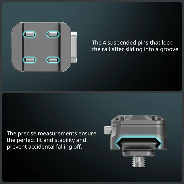Alt view image 5 of 7 - HawkLock H21 QR Mount Plate Dual-Directio NATO Rail | Anti-Deflection 1/4"-20 Screw, holds up to 11lb for cameras, monitors, action cameras