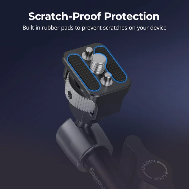 Alt view image 6 of 7 - 7'' Magic Arm with 1/4"-20 Screws & Spring-Loaded Pins | Max Load Capacity 3.3lbs, 360° Dual Ball Head, Non-Slip Design for Cameras/Lights/Monitors/Mics/Phones 5308