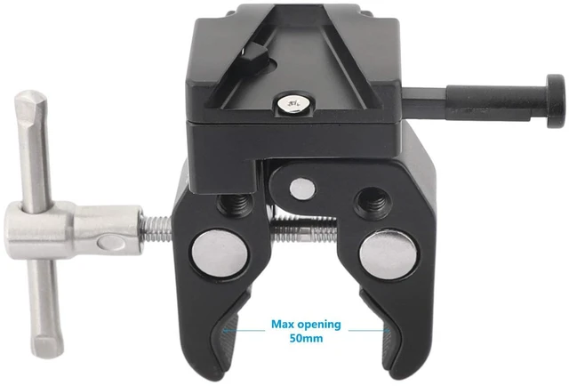 Alt view image 4 of 5 - Crab Clamp+V-Lock Mount Quick Release Adapter for DSLR Camera Battery