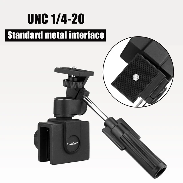 Alt view image 4 of 7 - Car Window Mount, for Spotting Scope/Binoculars/Camera (Metal | All Metal Material, Load-Bearing 5kg, 1/4 -20 Thread, Adjustable Vehicle Clamp Mount for Bird Watching Wildlife Observation